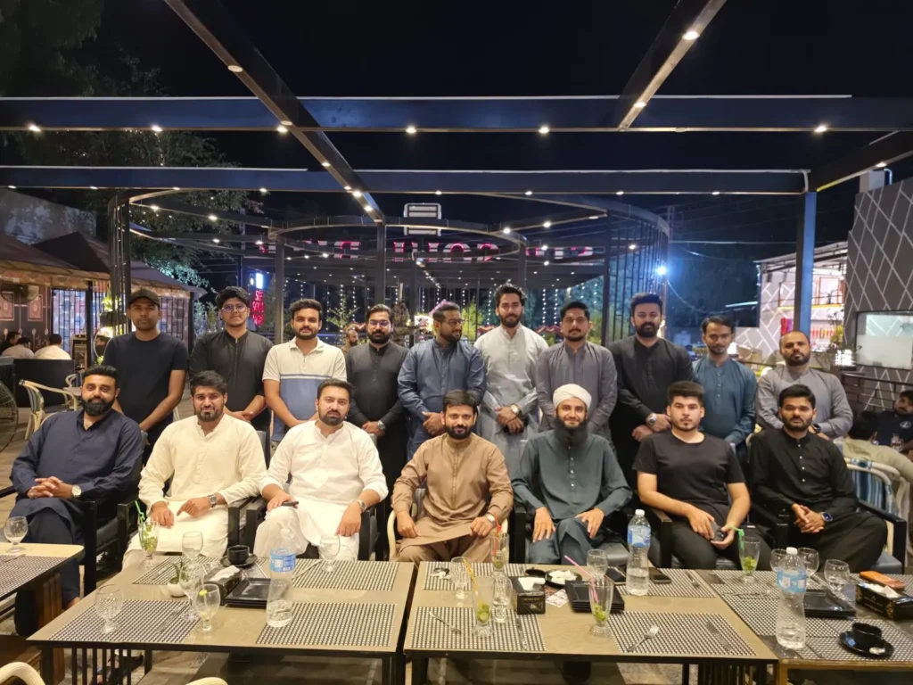 Group photo from a freelancer networking evening in Sargodha